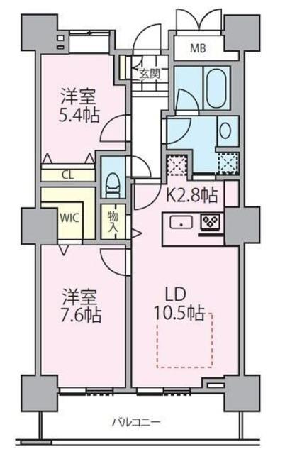 ロイヤルパークスタワー南千住(2LDK/22階)の間取り写真