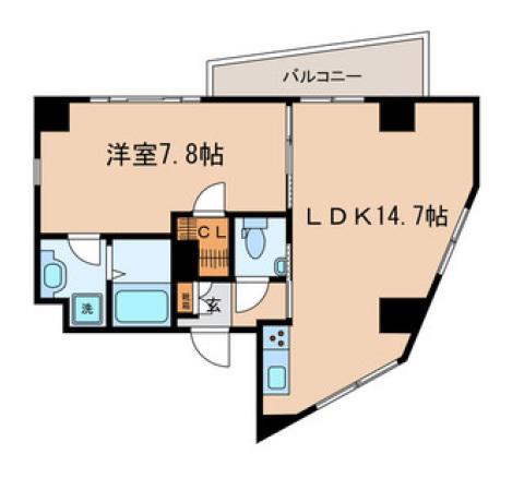 AG西麻布1(1LDK/7階)の間取り写真