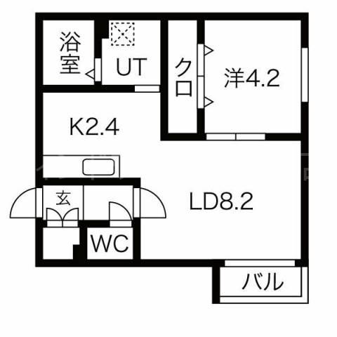 BRILLANT SOLEIL III(1LDK/4階)の間取り写真