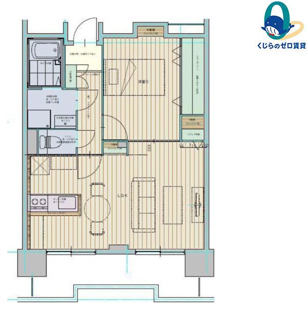 ISM徳川RESIDENCE(1LDK/14階)の間取り写真