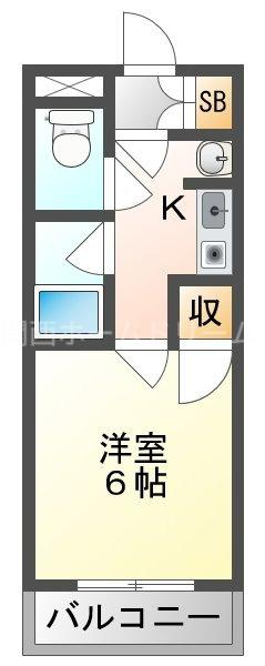 グランドハイム藤田(1K/2階)の間取り写真