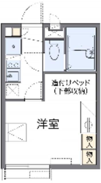 レオパレスグリーンベール(1K/1階)の間取り写真