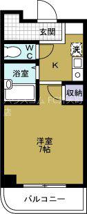 LAKIAMAISON弁天町(1K/3階)の間取り写真