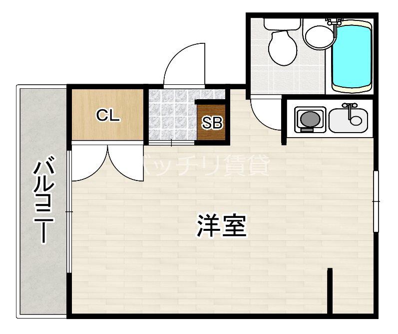 須崎グランドレジデンス(ワンルーム/3階)の間取り写真