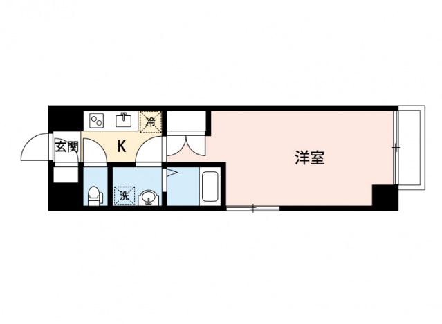 リラックス三篠町ビル(1K/4階)の間取り写真