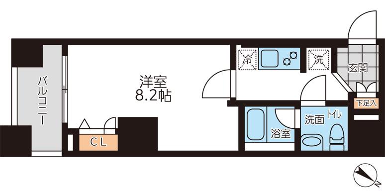 GRAN PASEO 本駒込(1K/7階)の間取り写真