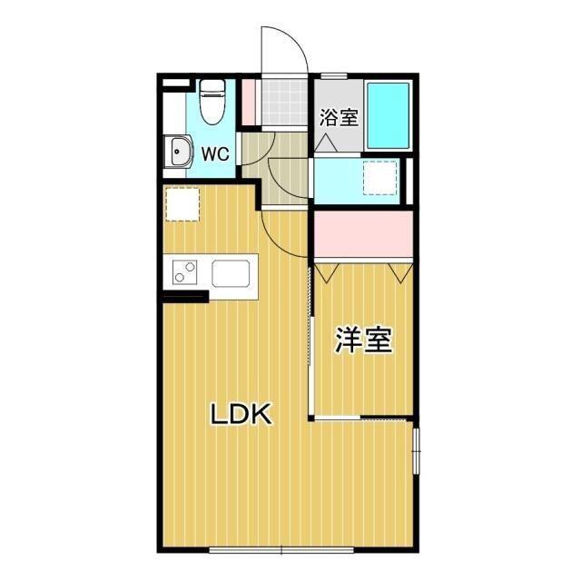 LETOIT JX(1LDK/1階)の間取り写真