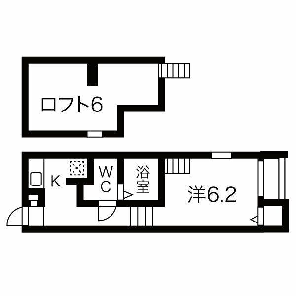 CIELO AZUL YADA(1K/2階)の間取り写真