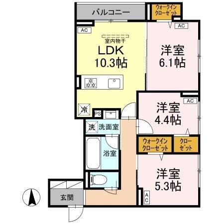 グランドゥール・ショコラ(3LDK/3階)の間取り写真