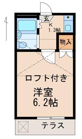 和歌山PART1マンション(1K/1階)の間取り写真