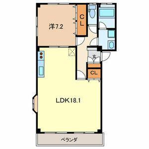 LA FAMILLE SAKAE(1LDK/3階)の間取り写真