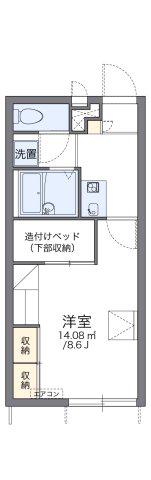 レオパレスおいし(1K/1階)の間取り写真