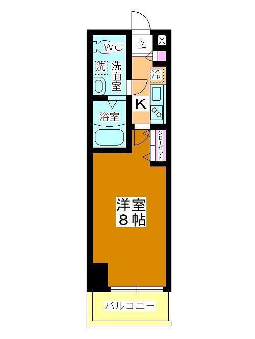アルファコート西川口7(1K/5階)の間取り写真