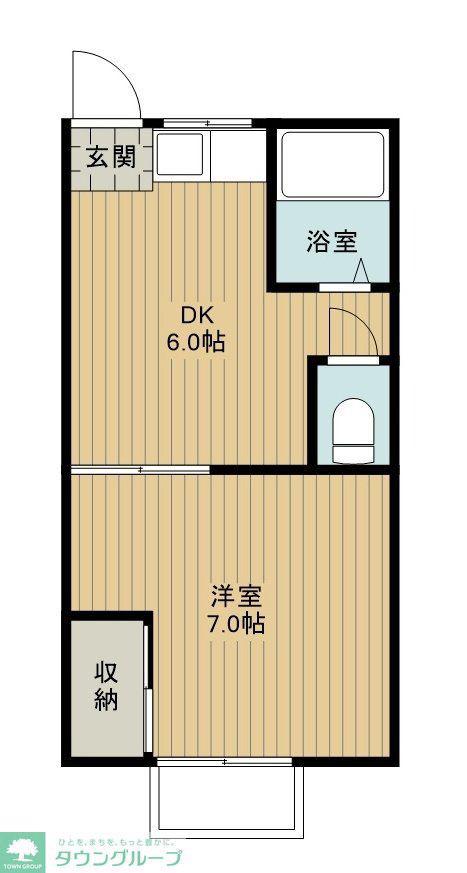 サンライズコーポムラノB(1DK/2階)の間取り写真