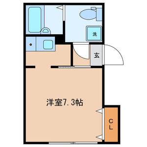 MODULOR豊島園(ワンルーム/2階)の間取り写真