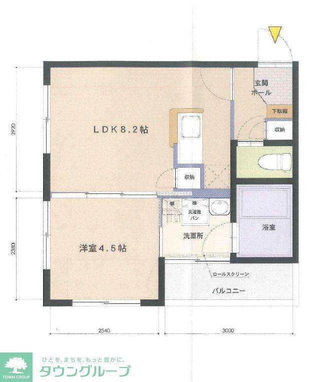 テングッド城西(1LDK/2階)の間取り写真