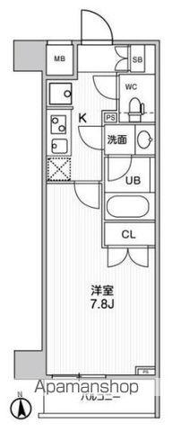 THE RESIDENCE神楽坂I(1K/6階)の間取り写真