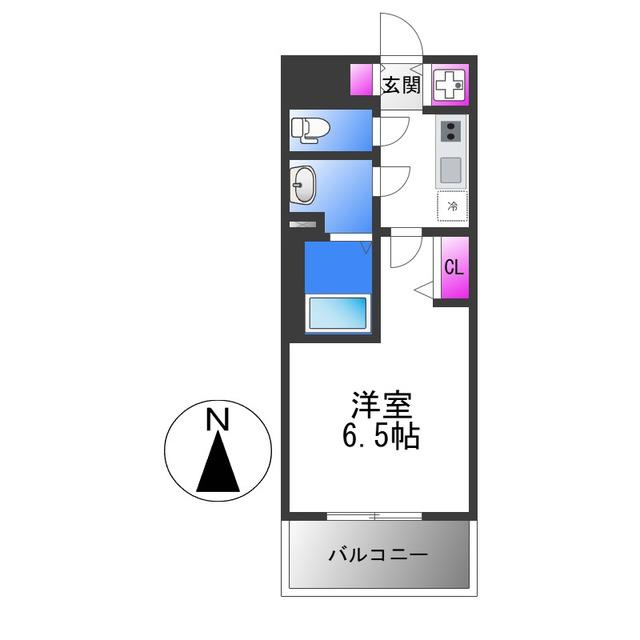 S-RESIDENCE高井田BELETA(1K/4階)の間取り写真