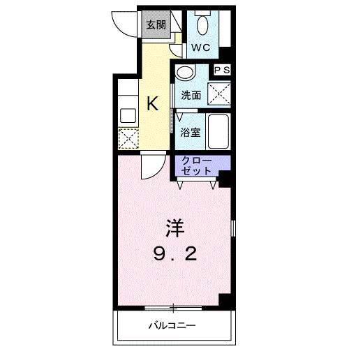 彩 VILLAGE(1K/2階)の間取り写真