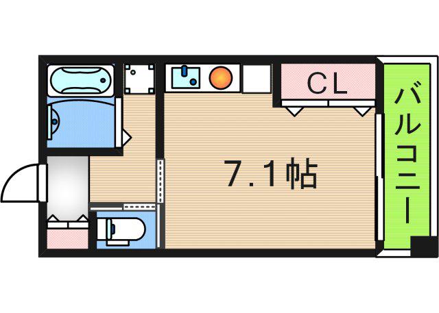 ALDEPLAZA(1K/7階)の間取り写真