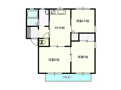 ディアス操明A(3DK/2階)の間取り写真