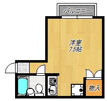 ヴィラ21(1K/1階)の間取り写真