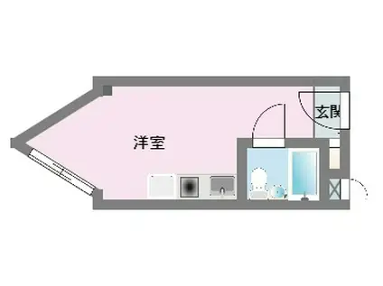 北野町パークハイツ(ワンルーム/6階)の間取り写真