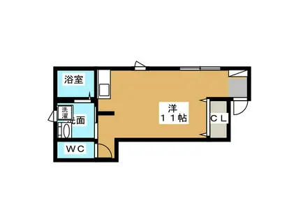コモドカーサ(ワンルーム/1階)の間取り写真