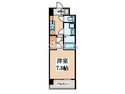 CASSIA高井田 ノース COURT(1K/6階)の間取り写真
