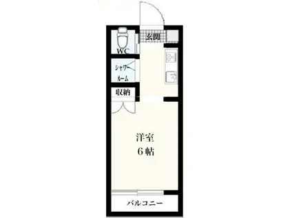 シティハイムヤマト(ワンルーム/1階)の間取り写真