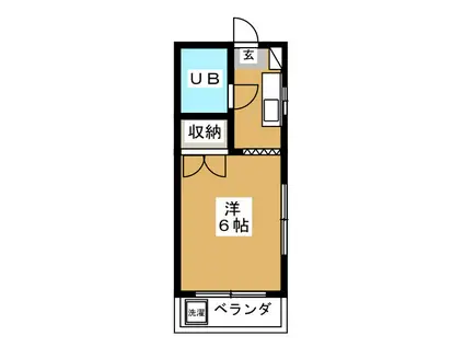 アーバンハイツ篠宮(ワンルーム/2階)の間取り写真