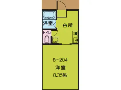 OAPH(1K/2階)の間取り写真