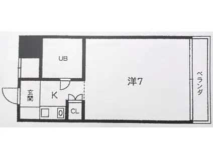 ホワイトパレス長崎(ワンルーム/4階)の間取り写真