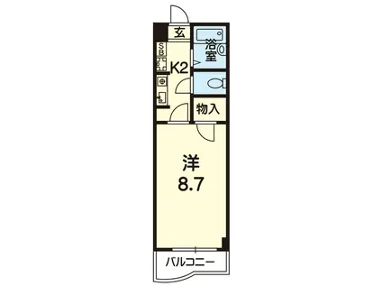 シティマンションカワヅ(1K/3階)の間取り写真