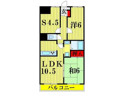 プロフィットリンク竹ノ塚(3LDK/4階)の間取り写真