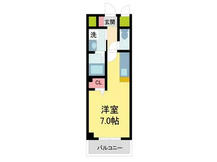 マサーナ阪神(ワンルーム/3階)の間取り写真