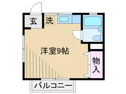 坂田ハイツ(ワンルーム/2階)の間取り写真