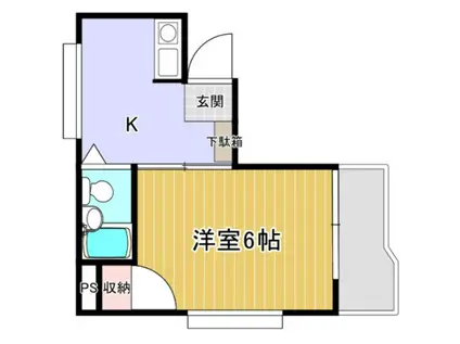 山本Yビル(1K/1階)の間取り写真