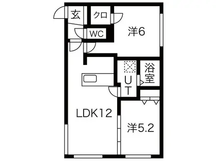 パザパ24(2LDK/4階)の間取り写真