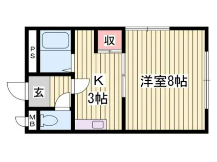 リバーパレス浜田(1K/7階)の間取り写真