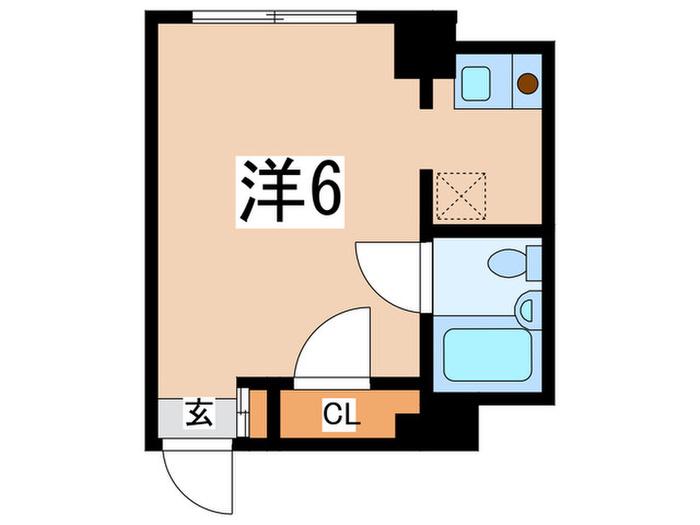 ラフィントール湘南(ワンルーム/1階)の間取り写真