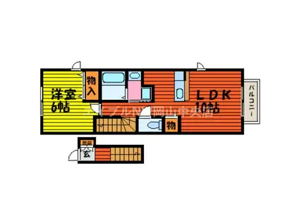 デフィ藤(1LDK/2階)の間取り写真