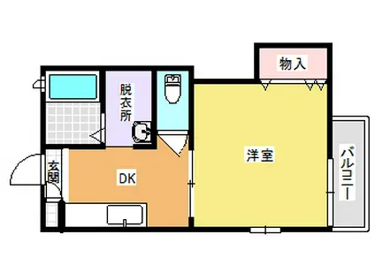 アバ・カーサ(1DK/1階)の間取り写真