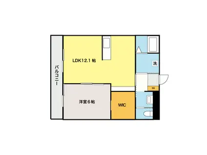 メゾンドシャンブル(1LDK/1階)の間取り写真