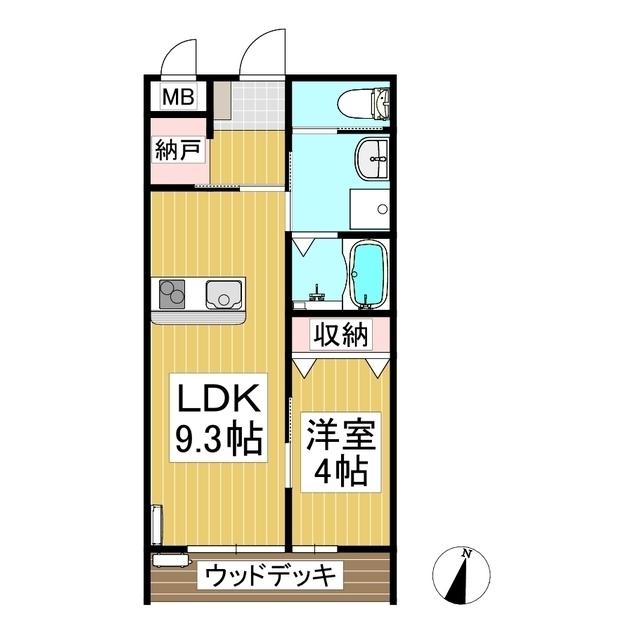 ハーモニアのぞみ A棟(1LDK/1階)の間取り写真