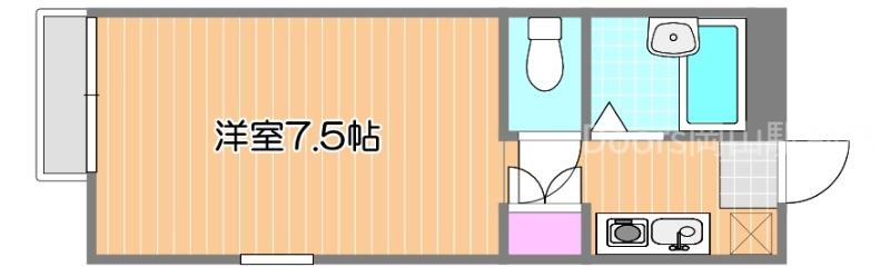 ハイム学南(1K/1階)の間取り写真