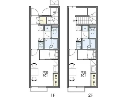 チョイス(1K/2階)の間取り写真