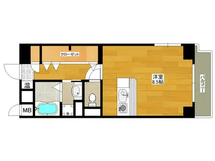 ビスタ江坂東(1K/3階)の間取り写真