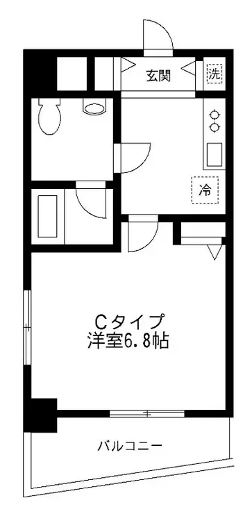 アヴァンセ戸越 8階階 間取り
