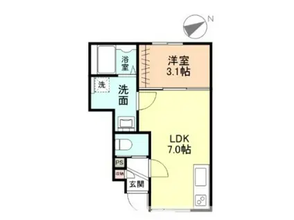 グレースセゾン(1LDK/1階)の間取り写真